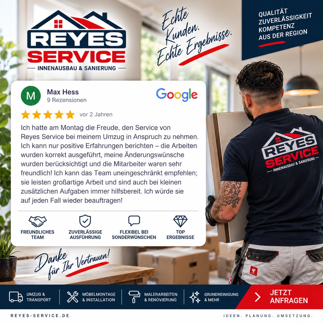 Kundenbewertungen für Reyes Service